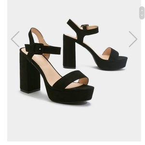 Nasty Gal Platform Suede Heels